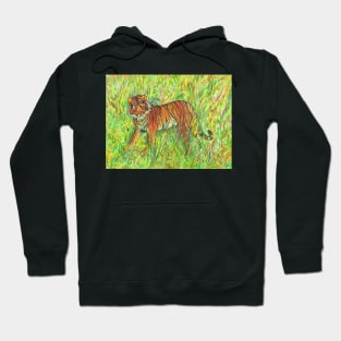 Tiger in Green Jungle Hoodie